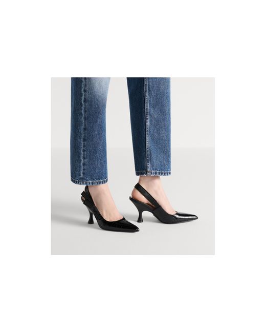 Dior Black Christian J'A Slingback Pumps