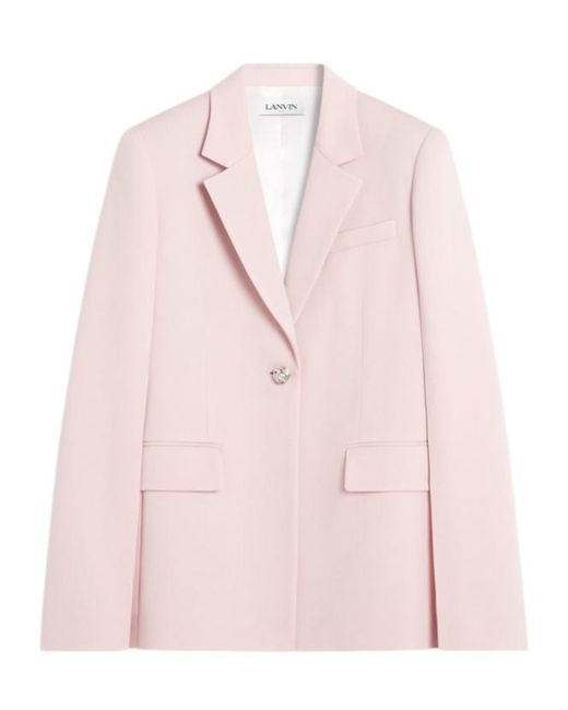 Lanvin Pink Single-Breasted Suit Jacket