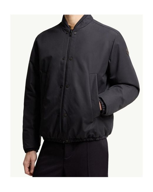Moncler Blue Tafoni Reversible Down Bomber Jacket for men