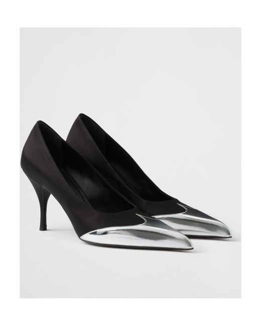 Prada Black Pointed Toe Slip-On Pumps