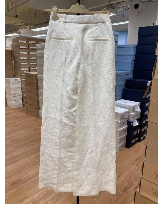 Chloé White Wide-Legged Casual Pants