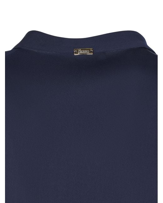 Herno Blue Belted Dress