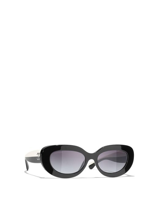Chanel White Full Frame Sunglasses