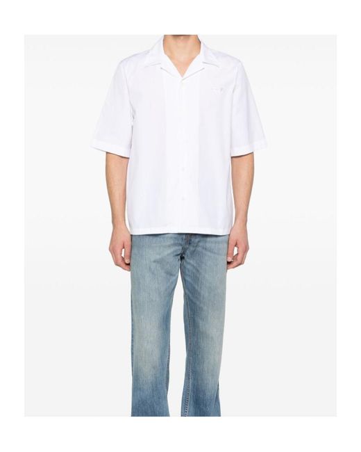 DIESEL White S-Mac Camp Collar Short-Sleeved Shirt for men
