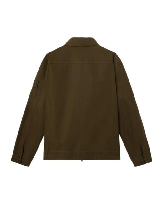 Stone Island Green Comfort-Fit Windproof And Breathable Zip-Up Overshirt for men