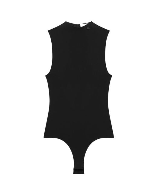 Courreges Black Sleeveless Bodysuit