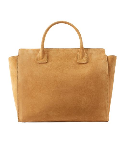 Nili Lotan Brown Solid Suede Tote