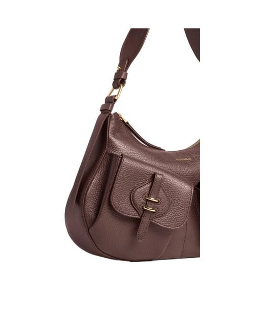 Coccinelle Brown Medium Mavery Pocket Shoulder Bag