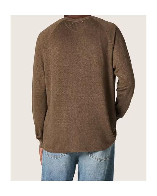 Golden Goose Deluxe Brand Brown Henley Sweater for men
