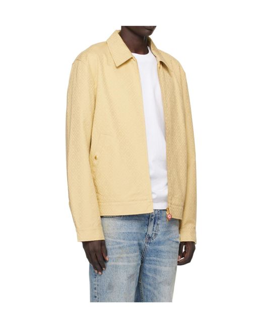 CASABLANCA Men's Metallic Logo-Motif Zip-Front Jacket