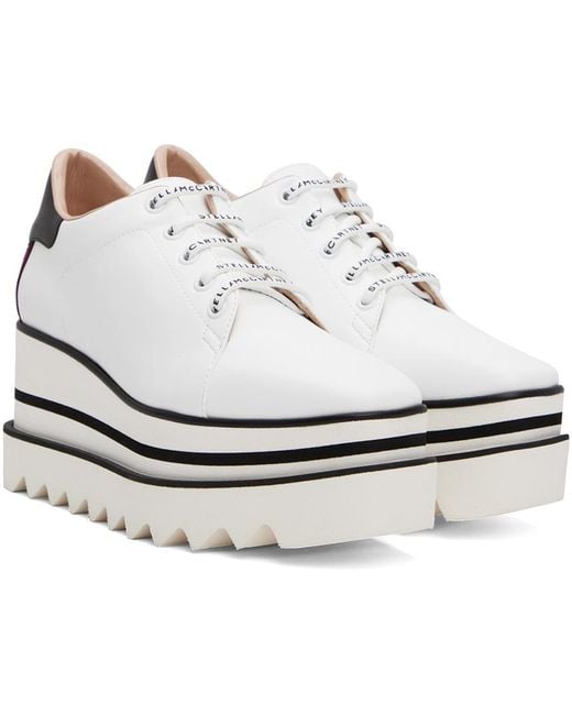 Stella McCartney White Sneak-Elyse Platform Sneakers