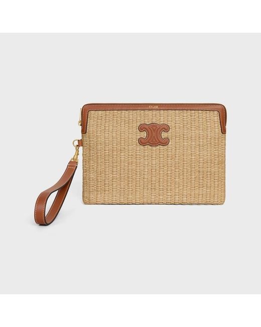 Céline Natural Small Pouch With Strap