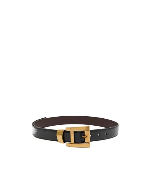 Versace White Glossed Leather Belt