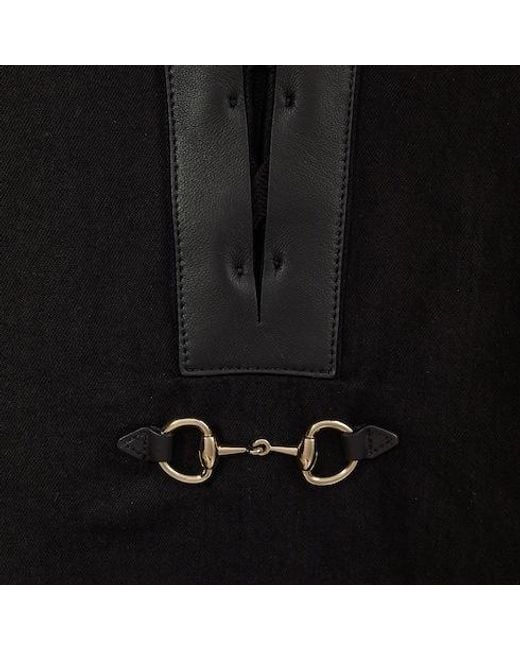 Gucci Black Denim Shirt With Horsebit