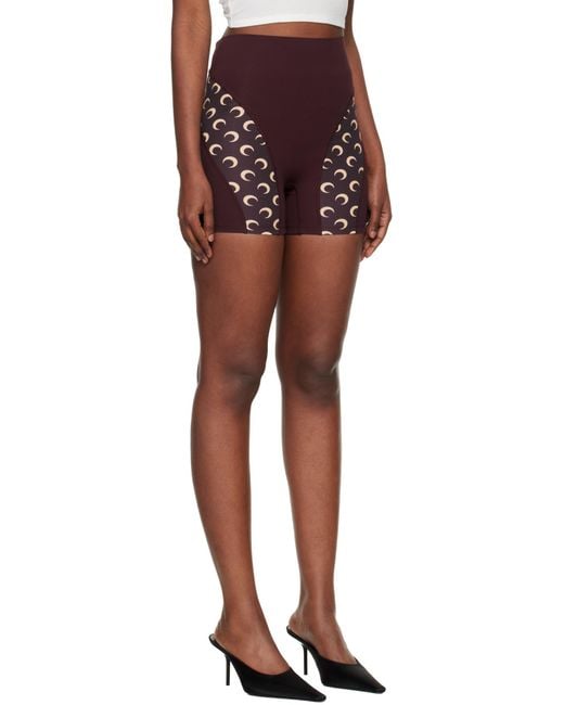 MARINE SERRE Red Athleisure Mini Shorts