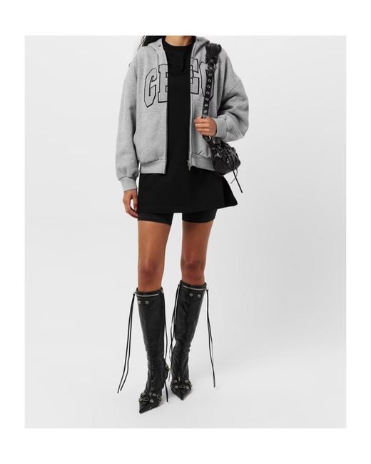 Balenciaga Gray Bal Zip Hoodie