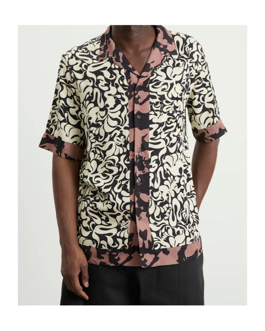 Dries Van Noten White Carltone Patterned Shirt for men