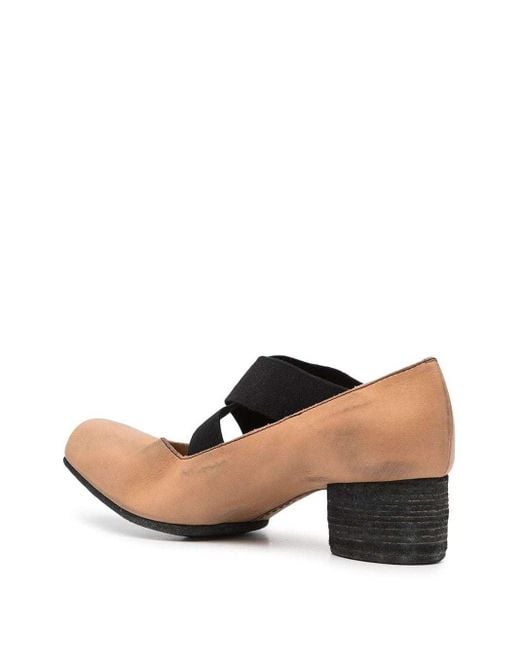 Uma Wang Brown Contrasting Toe-Cap Pumps