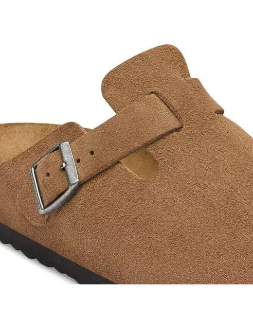 Birkenstock Brown Boston Buckle Mules