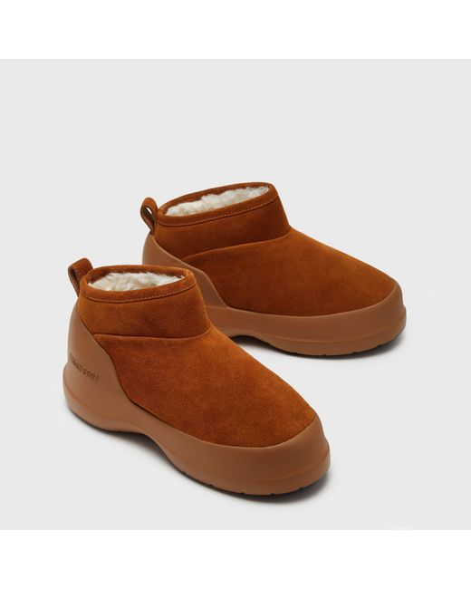 Moon Boot Brown Luna Low-Top Suede Boots