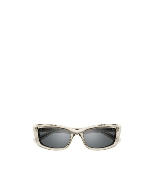 Saint Laurent White Eyewear Cat Eye Frame Sunglasses