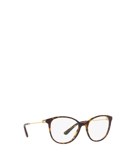 Dolce & Gabbana White Eyewear Round Frame Glasses