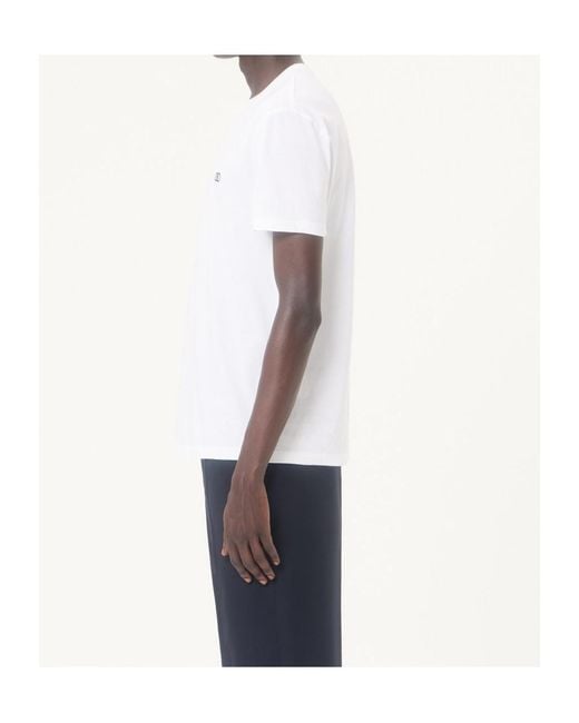 Valentino White Vlogo Embroidered Crewneck T-Shirt for men