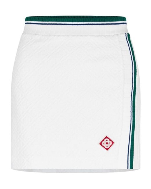 Casablanca White Patterned Skirt