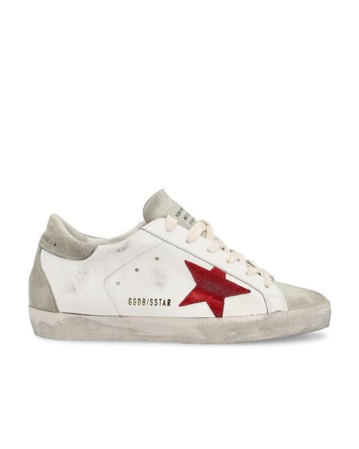 Golden Goose Deluxe Brand Pink Superstar Distressed Lace-Up Trainers