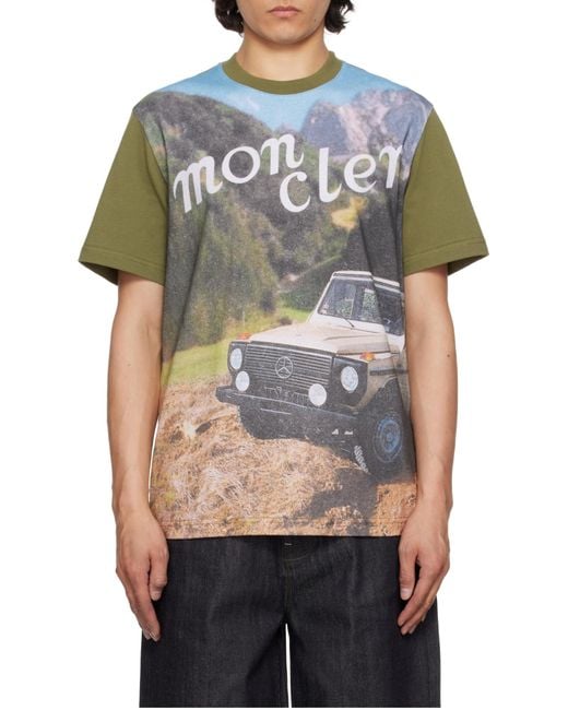Moncler Gray X Mercedes-Benz By Nigo Printed Cotton T-Shirt for men