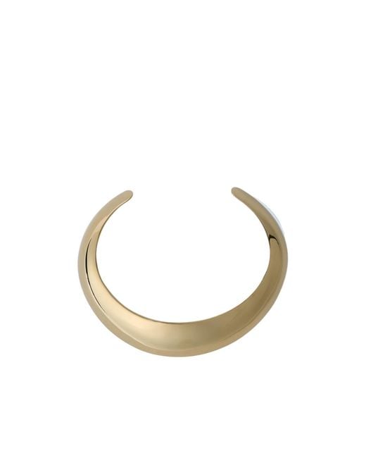 Saint Laurent Metallic Polished Open Cuff Bracelet