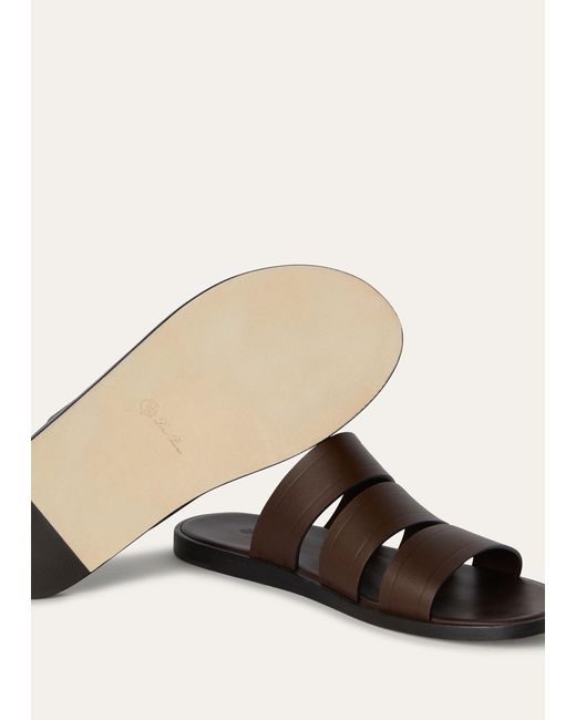 Loro Piana Brown Naha Slip-On Sandals for men
