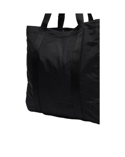 Stone Island Black Coated Nylon Tote Bag for men