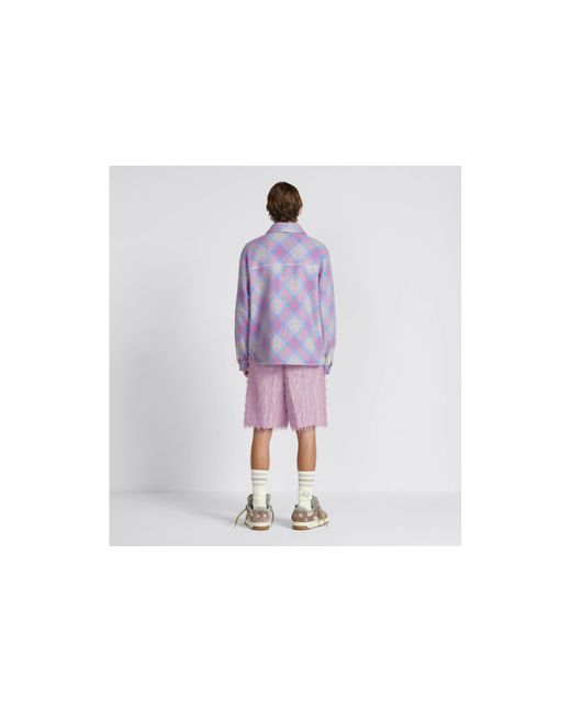 Dior Purple By Erl Bermuda Shorts for men
