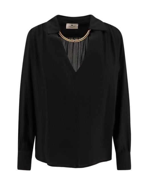 Elisabetta Franchi Black Blouses