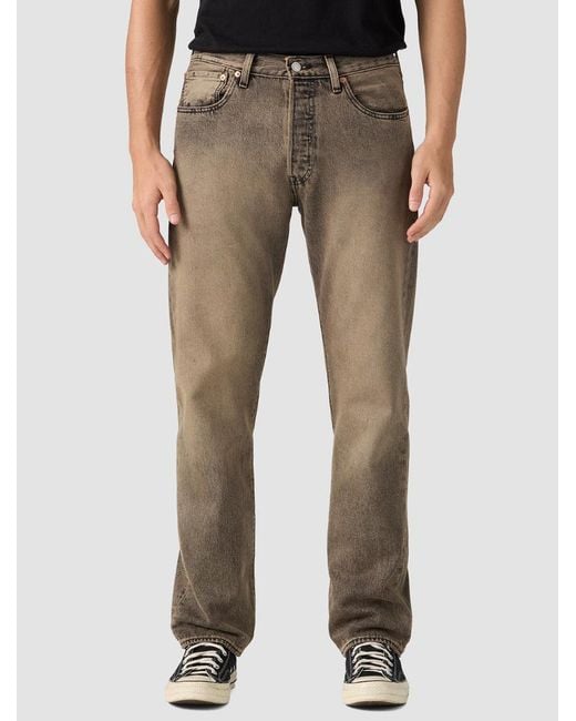 Levi's Gray 501 Original Straight-Leg Jeans for men
