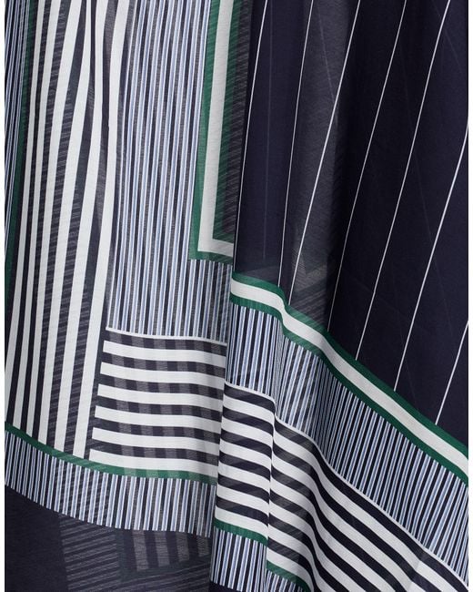 Rag & Bone Blue Striped Square Scarf