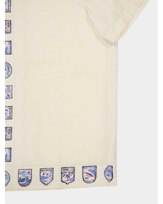 Bode White Short Sleeved Ski Season Shirt for men