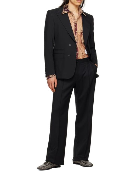 Dolce & Gabbana Black Single-Breasted Long-Sleeved Blazer for men