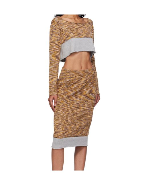 Baserange Brown Crew Neck Long Sleeve Sweater
