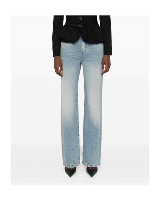 McQueen Blue Straight Leg Jeans