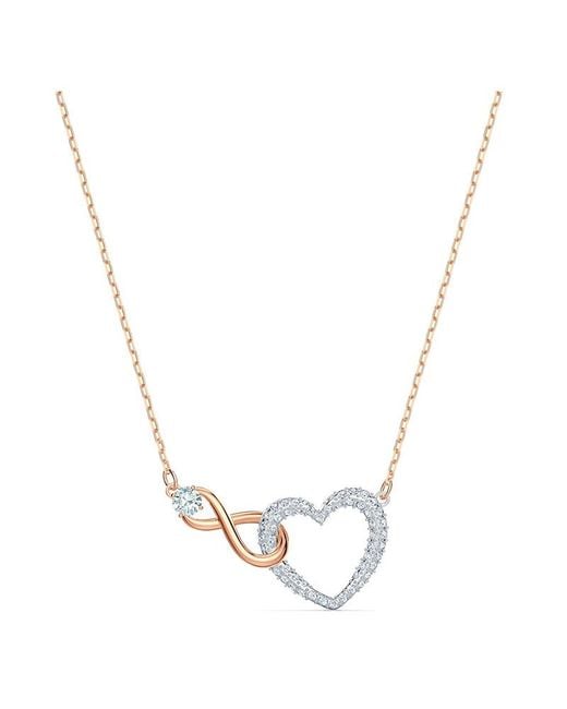 Swarovski White Infinity Heart Necklace