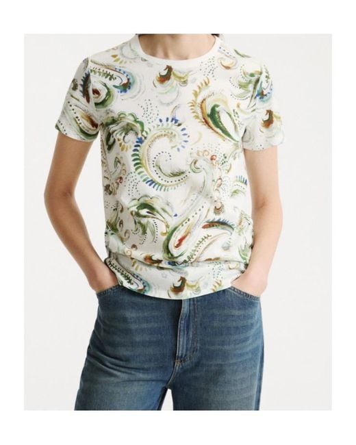 Marella White Printed Jersey T-Shirt