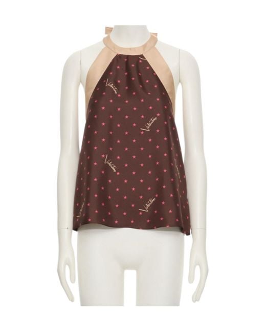 Valentino Red Sleeveless Top
