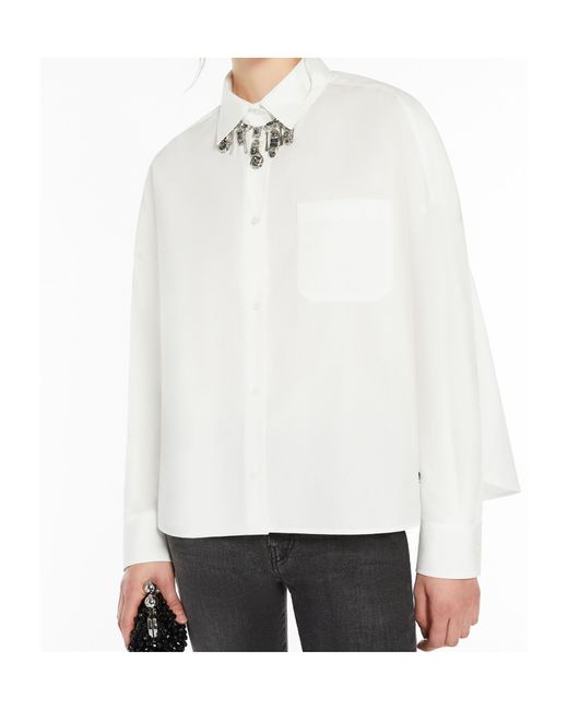Weekend by Maxmara White Aureo Buttoned Oversized Shirt