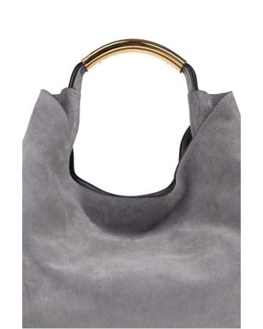 Moschino Gray Top Handle Handbag
