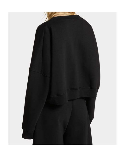DSquared² Black Icon New Generation Onion Cropped Fit Crewneck Sweatshirt