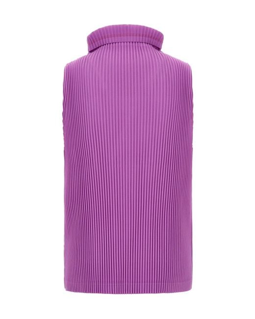 Homme Plissé Issey Miyake Purple Color Pleats 1 Top for men