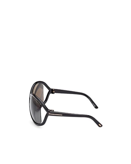 Tom Ford Gray Eyewear Butterfly Frame Sunglasses