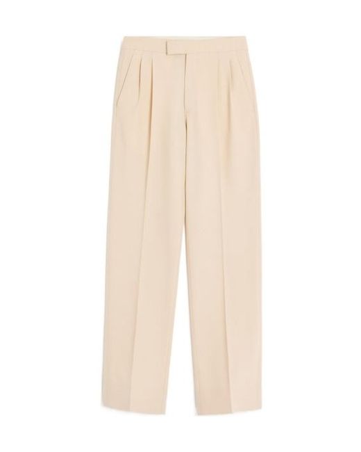 Valentino Natural Pleat Detailed Wide Leg Trousers for men